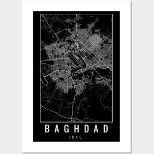 Baghdad Iraq Minimalist Map Posters and Art